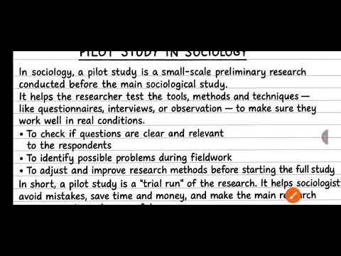 Pilot Study in Sociology Explained | Meaning, Purpose & Importance