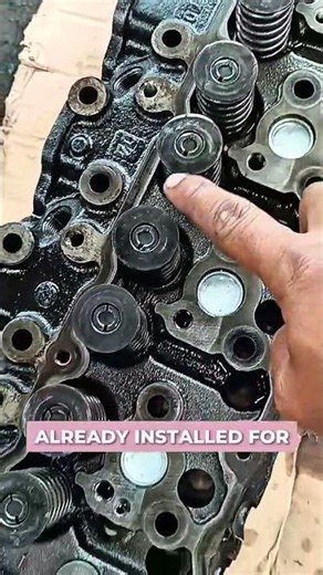 how we install valve springs #shorts #engine repair #cylinderhead #mechanic #machine #enginerepair