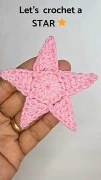 How to crochet a Star in 3 minutes | Easy Crochet pattern for Beginners| #crochetchristmasdecoration