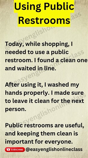 🚻 Using a Public Restroom | Listen & Repeat After Me