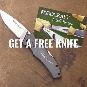 4.7K views · 28 reactions | We like to give back this time of year by giving you a free Sarge knife (Item #164391) when you buy a Woodcraft Gift Card valued at $75 or more. We won't tell anyone you bought it so feel free to keep the knife for yourself. ;) Or throw it in with the gift card to give your favorite woodworker an extra little present! Offer ends 12/24/18 while supplies last. See www.woodcraft.com for details | Woodcraft | Facebook