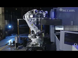 Automated Robotic Bending Cell in Action: ACCURL's Cutting-Edge Panel Bender SMART BEC-2500