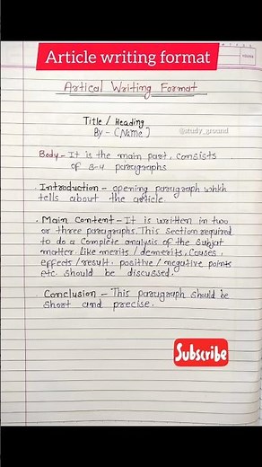 Article writing l Article writing format l Article writing class 4,5,6,7,8,9,10,11,12