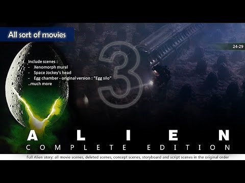 Alien (1979) CE3: Xenomorph mural, Egg chamber/Egg silo, Space Jockey's head,..