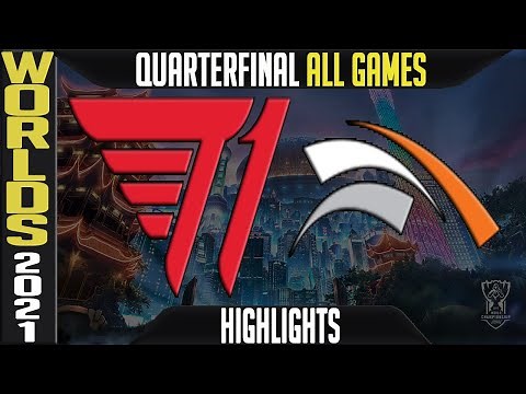 T1 vs HLE Highlights ALL GAMES | Worlds 2021 Quarterfinals Day 1 | T1 vs Hanwha Life Esports