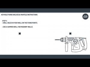 Keyhole Fixing Shelves, Mantels and Wall-Hung Wine Racks and Bookcases - Installation Instructions