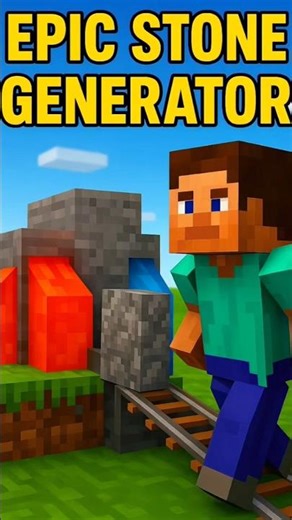 "Minecraft EPIC Cobblestone Generator 🔥 | Survival Trick You Must Try!" #block2battle #minecraft