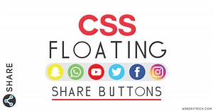 CSS Social Share Buttons | HTML CSS Floating Social Media Icons