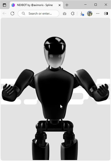 3D Robot Made in Spline | Futuristic Web Animation #shortsvideos #shorts #spline3d #splines