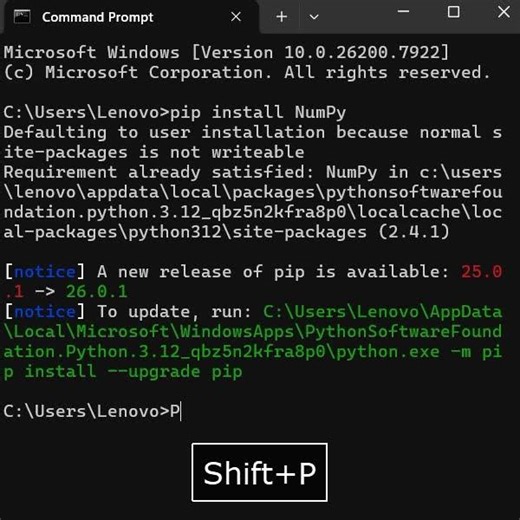 python modules installation#pip #shortsfeed #shorts