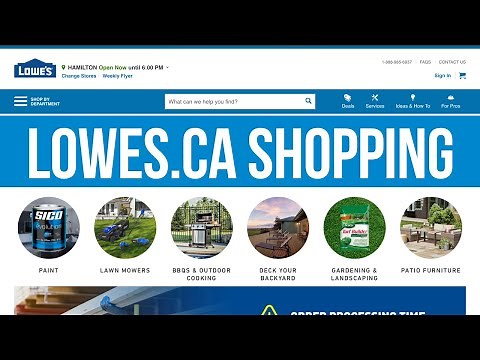How to buy products at lowes.ca | Online Shopping at Lowe’s Store Website
