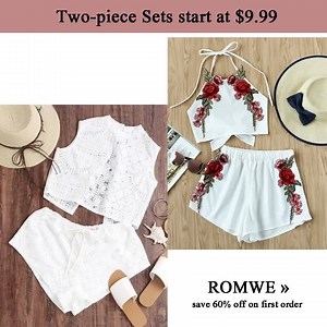 28K views · 273 reactions | Two-piece Sets start from $9.9. Click here to install now & get your love ! | ROMWE | Facebook