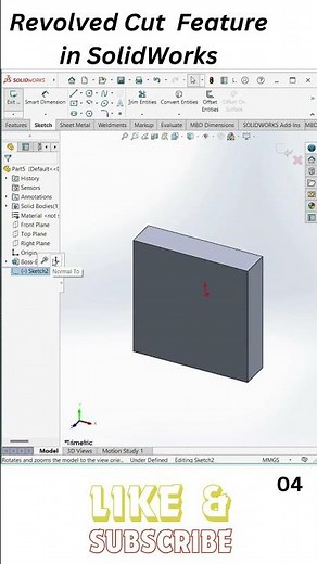 Revolved Cut Feature in SOLIDWORKS #solidworks #solidworkstutorial #solidworks3d #cadtutorials