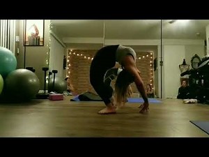 Backbend / Bridge to forward Split. Contortion / Contortionist and Dance maneuver flexibility