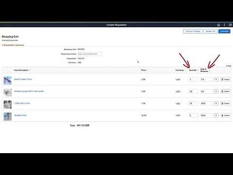 PeopleSoft eProcurement Fluid Requisition Order Sheets