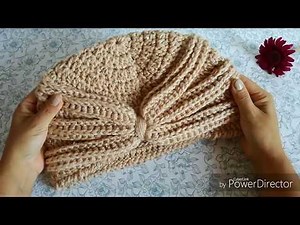 GORRO TIPO TURBANTE Tejido a Crochet