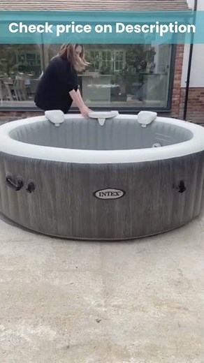 Intex Greywood Deluxe 4 Person Portable Inflatable Hot Tub Spa Setup #shorts
