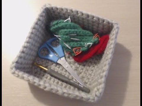 How to Crochet a Square Basket / Box Tutorial