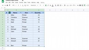 Google Sheets Delete Empty Rows Guide [4 Easy Methods]