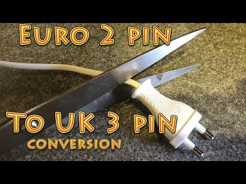 How to convert a European plug to a UK plug | two pin plug to three pin plug