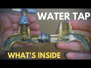HOW A WATER TAP WORKS. We cut a tap with grinder.