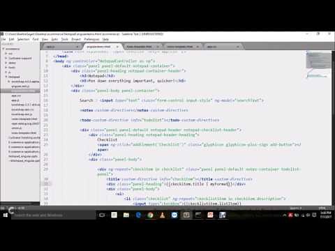 Angular JS Tutorial- Create a Notepad application using angular js & bootstrap