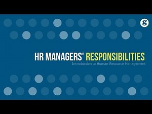 HR Managers' Responsibilities