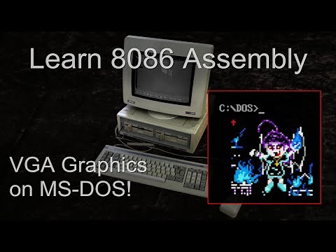 8086 Assembly: Bitmap graphics on DOS with VGA - Lesson P3
