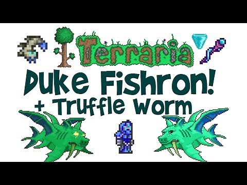 Terraria Duke Fishron Guide + EASY Truffle Worm Farm! (Drops, Boss Fight, Ranger, Tutorial, 1.3)