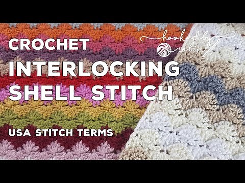 Crochet Interlocking Shell Stitch | Ripple Shell Blanket