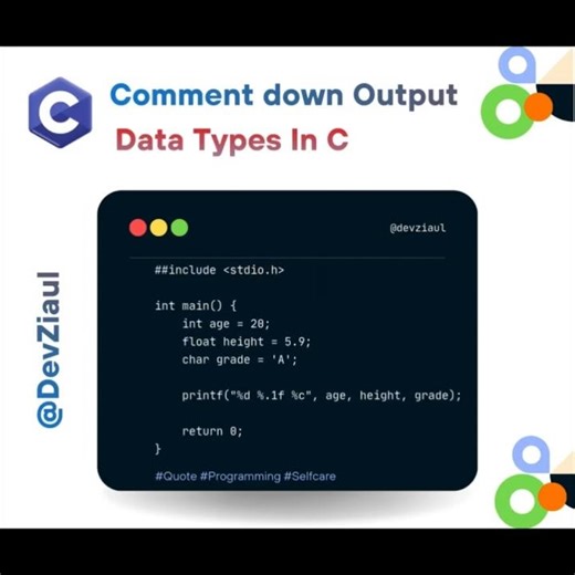 C Language For Beginners | Easy Variable Printing Program #coding #cprogramming