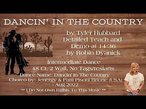 Dancin' in the Country - Intermediate Line Dance Tutorial and Demo with Steps Called