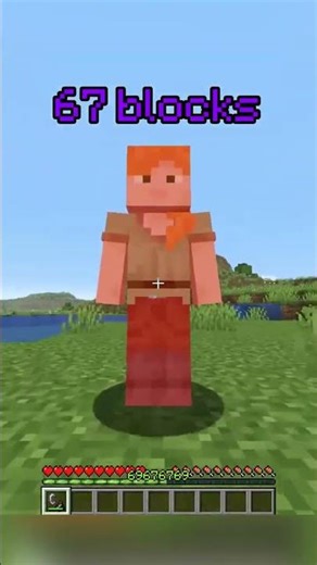 Watch till the end😱 Minecraft FALL DAMAGE #minecraft #shorts