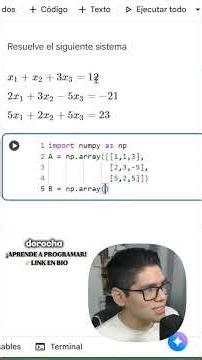 📈 Aprende a resolver sistemas de ecuaciones lineales con Python 🧠💻