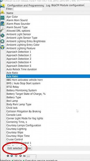 Change Axle Gear Ratio with FORScan #automobile