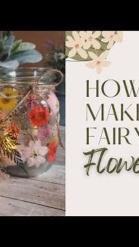 DIY Dried Pressed Flowers with Fairy Lights! Flower Mason Jar Crafts for Spring