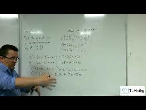 A-Level Further Maths: C4-04 Invariance: Example of Finding Invariant Lines