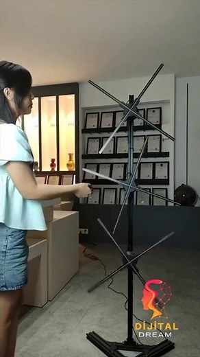 🌌 Spinning 3D LED Hologram Fan – Mind-Blowing 3D Visuals! #3dhologram #3dhologramfan