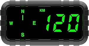 Kingneed HUD Speedometer Odometer Compass Head Up Display GPS Digital Display Big Fonts Univsersal for All Cars Vehicles New C3010