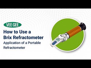 How to Use a Brix Refractometer | Application of a Portable Refractometer