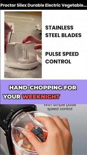 Proctor Silex Durable Electric Vegetable Chopper & Mini Food Processor for Chopping, Puree & Emulsif