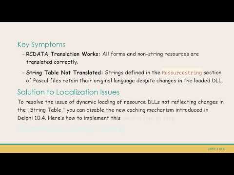 Resolving Delphi 10.4 Localization Issues in Windows Applications