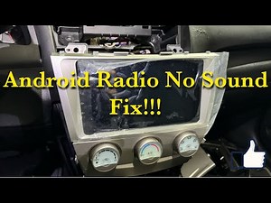Android Radio No Sound Fix!!!