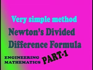 Newton's divided difference formula GOOD example(PART-1)