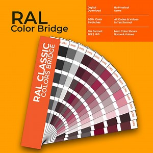 RAL Color Bridge Printable Palette: 600 Classic Color Swatches (digital Download) - Etsy