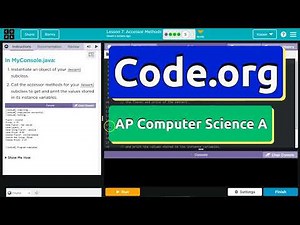 Code.org Lesson 7.5 Accessor Methods | Tutorial with Answers | Unit 2 Computer Science A (CSA)