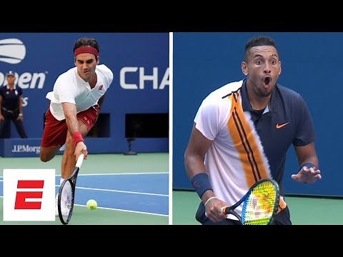 2018 US Open highlights: Roger Federer beats Nick Kyrgios in 3rd round, wows with crazy shot | ESPN