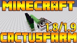 Redstone Cactus Farm Tutorial 1.8 / 1.9 Fully Automatic Minecraft Map