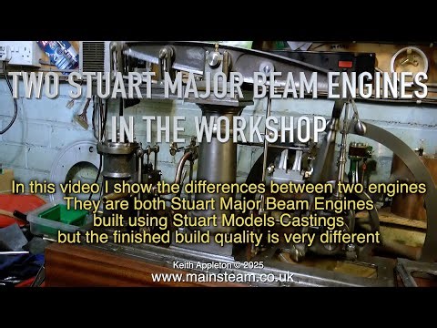 TWO STUART MAJOR BEAM ENGINES - IN THE WORKSHOP