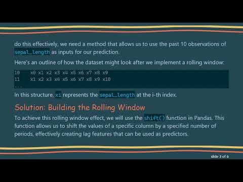 Creating a Rolling Window for Time Series Prediction with Pandas